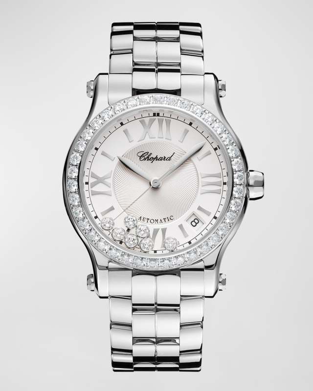 Happy Sport 36mm Stainless Steel Diamond Watch