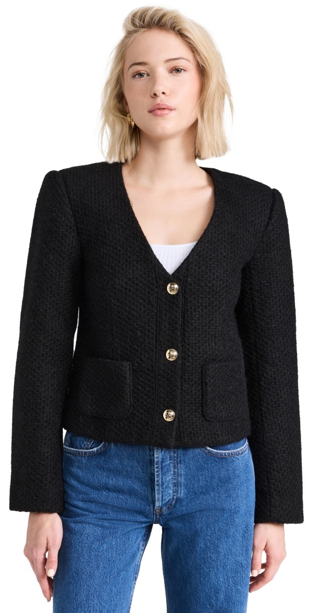 ANINE BING Anitta Woven Jacket Black