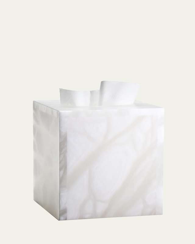 Alisa Alabaster Tissue Cover, White