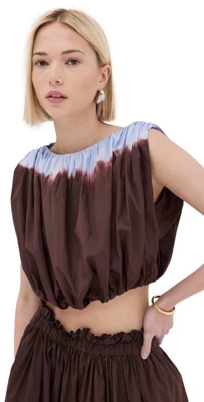 A. L.C. Nell Top Sky Blue/Fudge