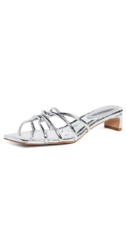 Schutz Rachel Sandal Mules Prata