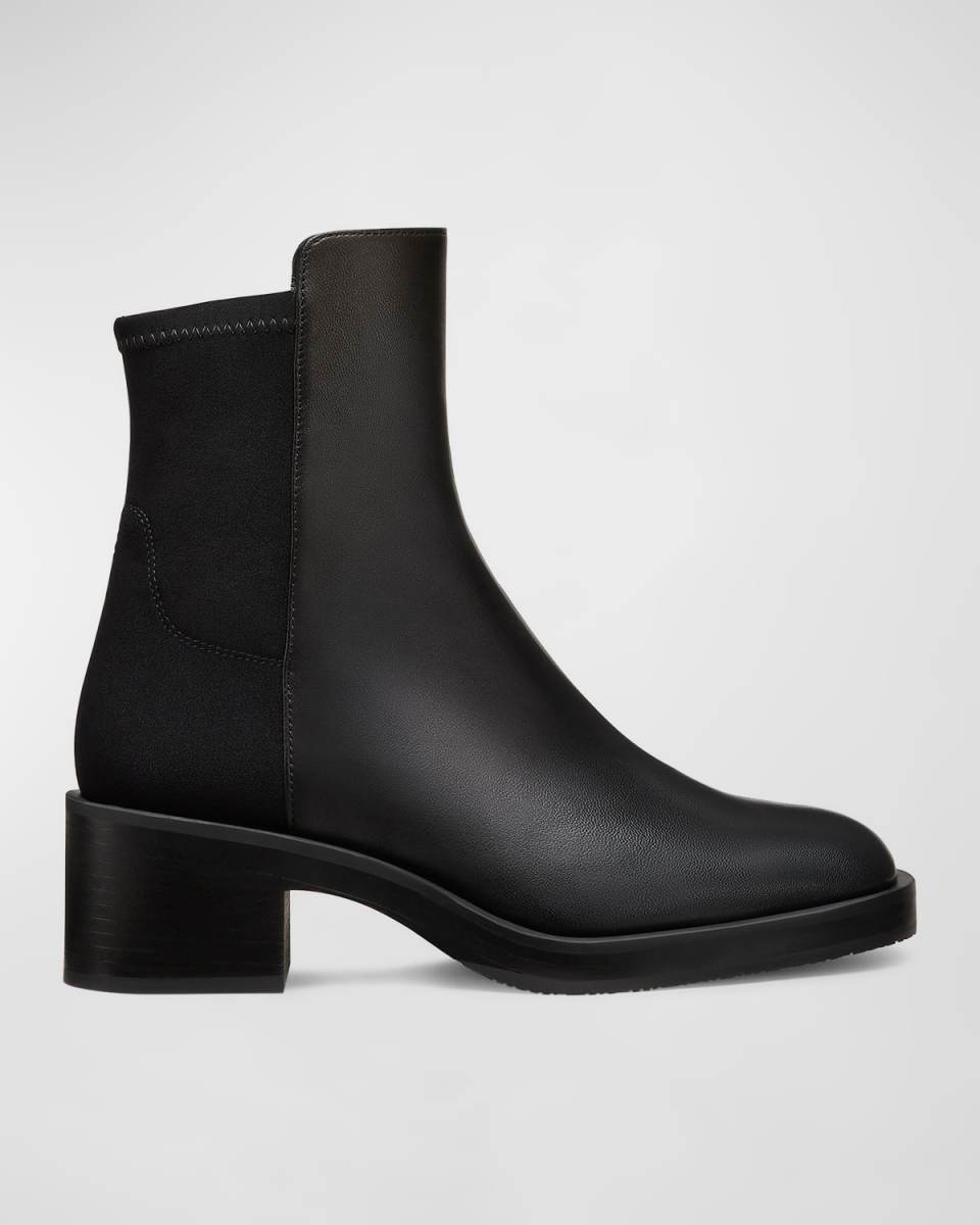 Kaia Stretch Leather Ankle Booties
