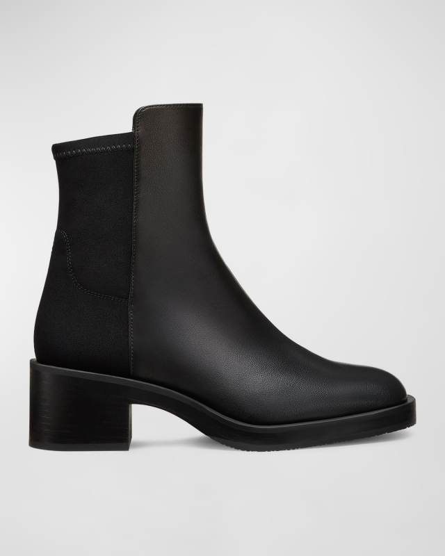 Kaia Stretch Leather Ankle Booties