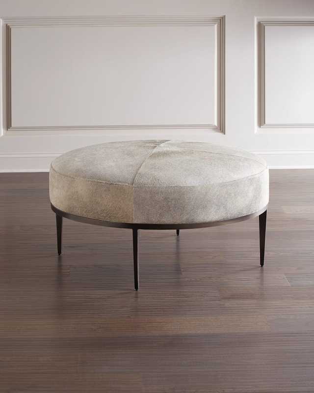 Urban Hair-on-Hide Cocktail Ottoman