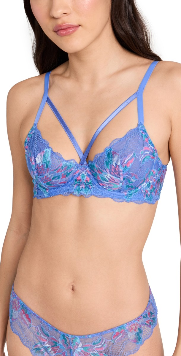 Cosabella Paradiso Underwire Strappy Demi Bra Portofino Blue