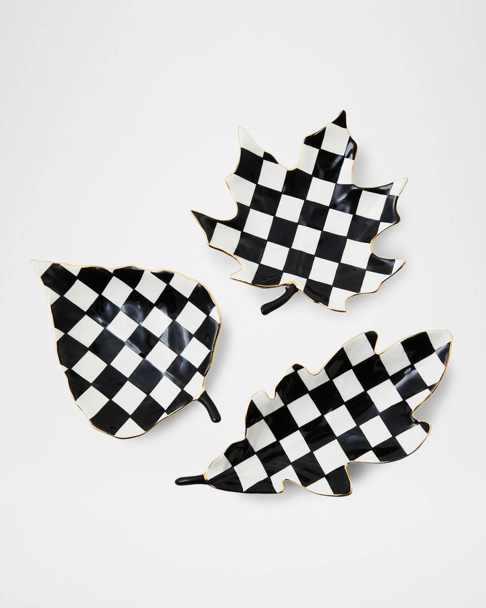 Courtly Leaf Trinket Trays, Set of 3