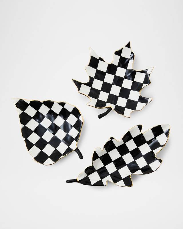 Courtly Leaf Trinket Trays, Set of 3