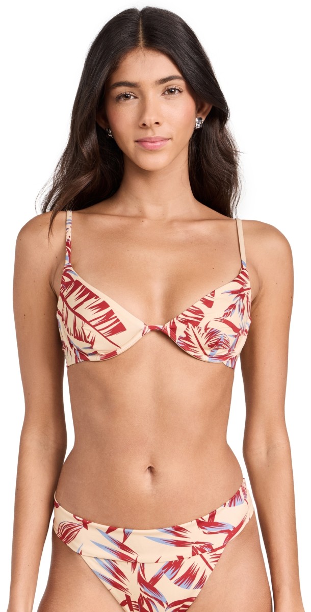 Onia Liana Bikini Top Tan Multi