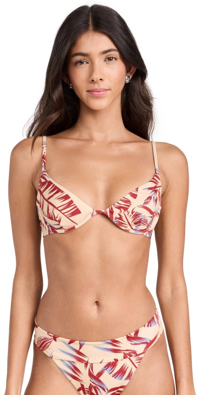 Onia Liana Bikini Top Tan Multi