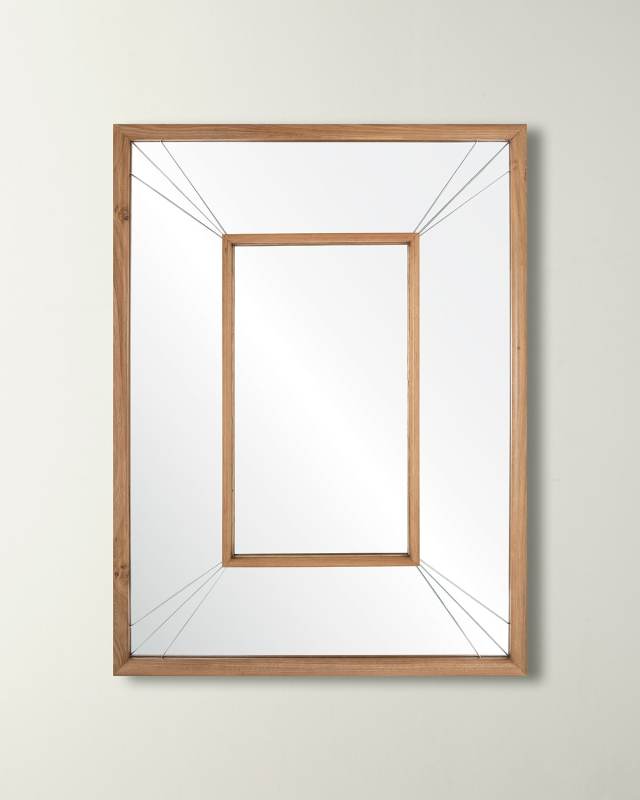 Hand-Carved Oak Mirror