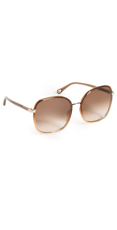 Chloé Oversized Metal Sunglasses Brow