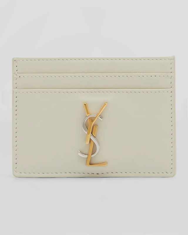 YSL Monogram Card Case in Smooth Leather