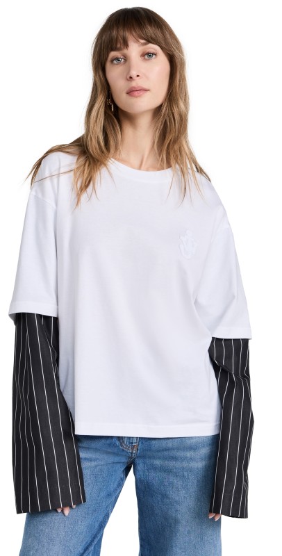 JW Anderson Anchor Layeredleeve T-Shirt White