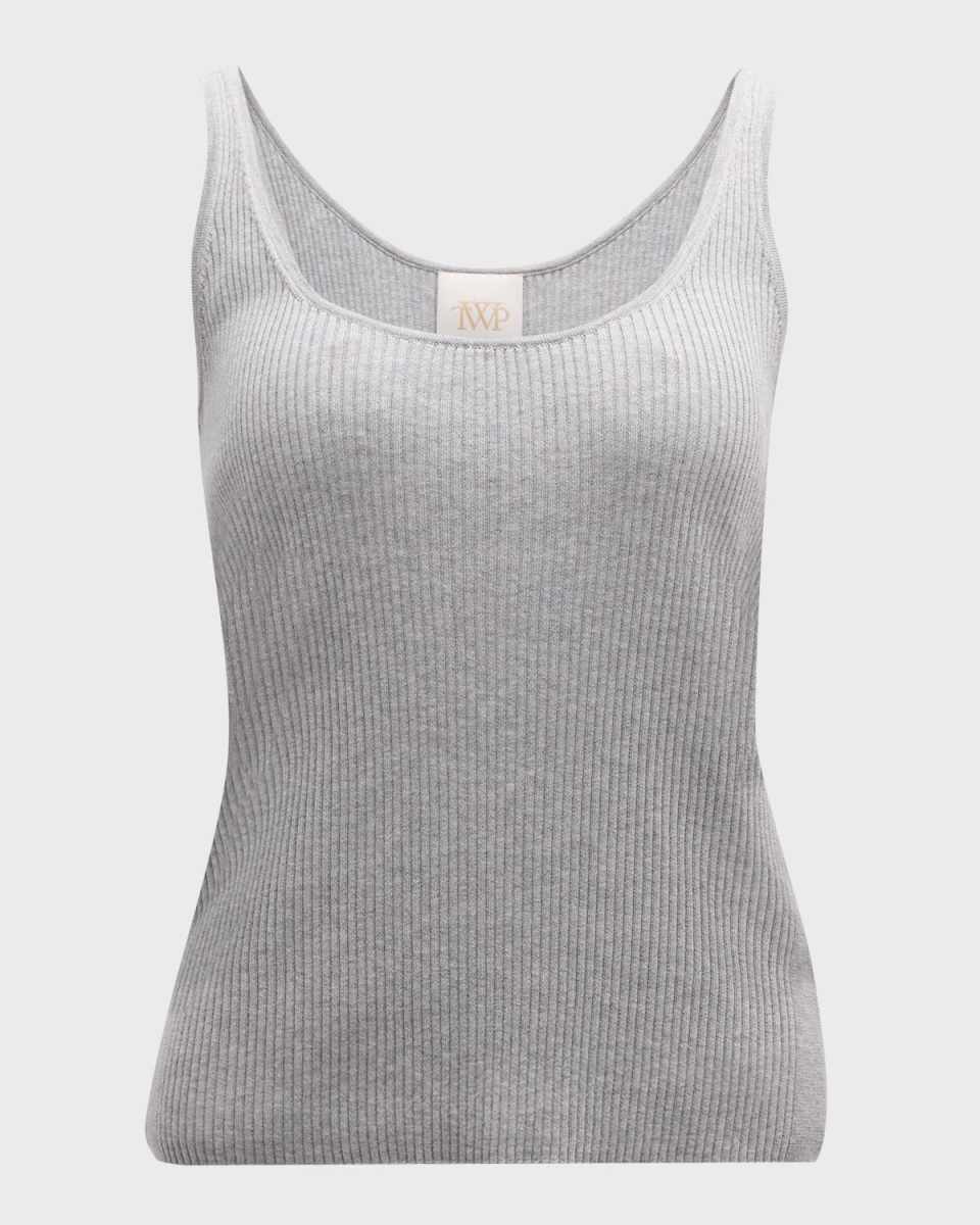 Silk and Cotton Knit Tank Top