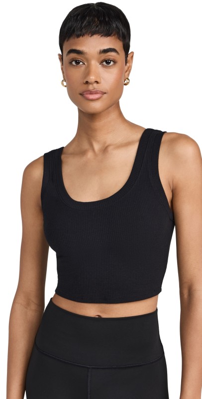 Alo Yoga Ribbed Wellness Tank Black