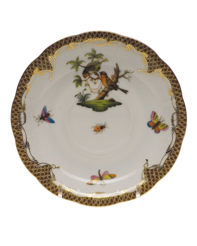 Rothschild Bird Brown Motif 10 Tea Saucer