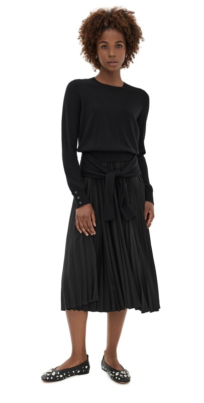 3.1 Phillip Lim Tie Waist Dress Black