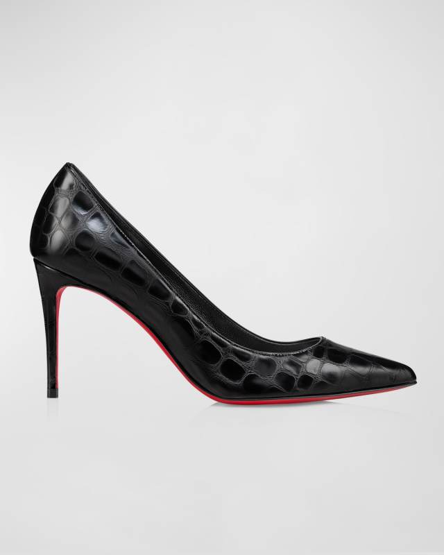 Kate Croco Red Sole Classic Pumps