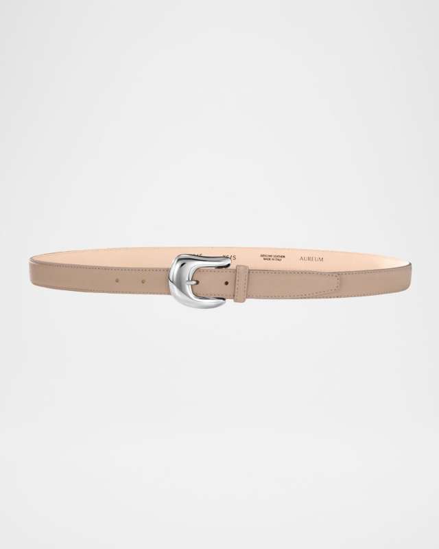Leather Belt W/ Golden Hardw