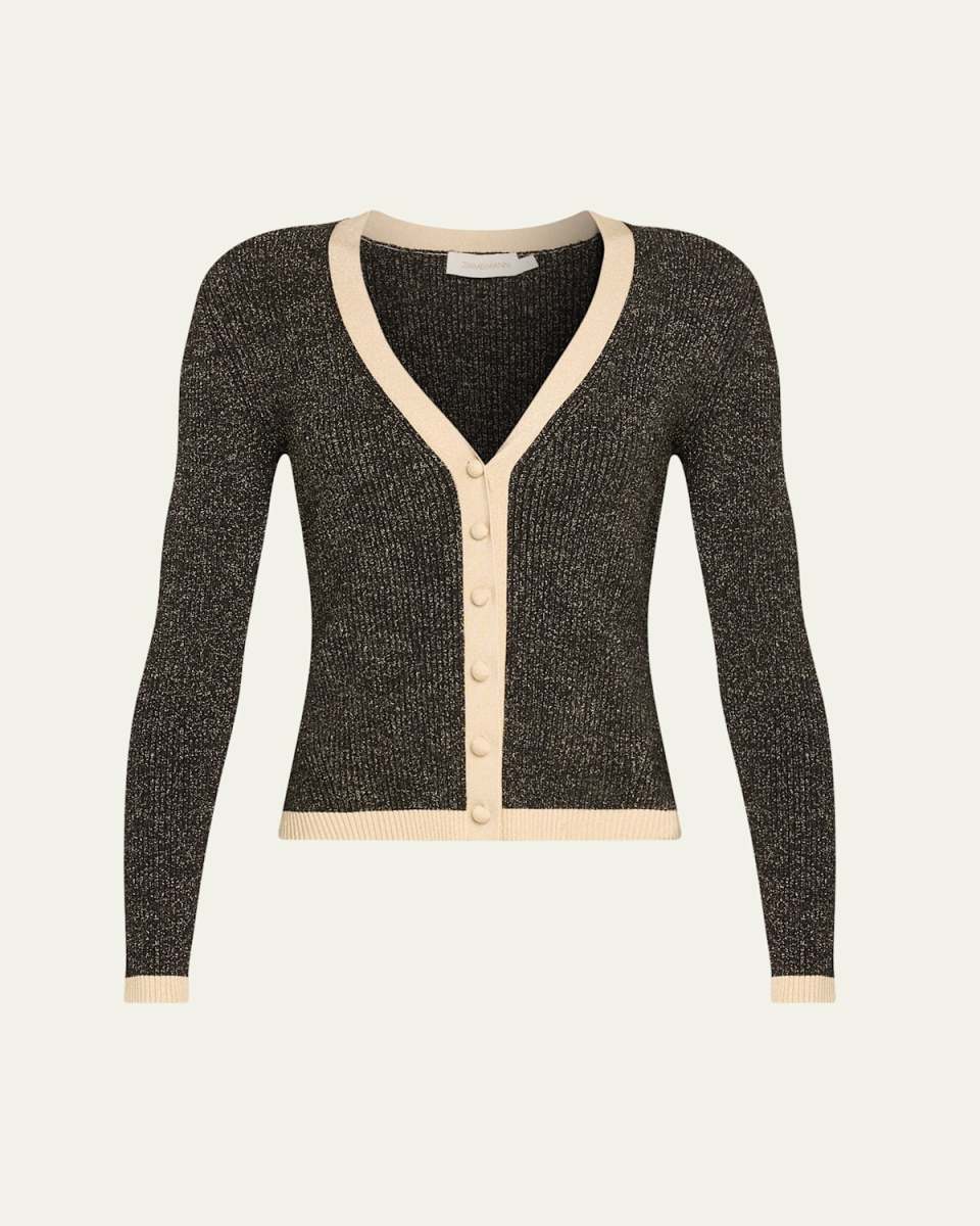 Illustration Metallic Cardigan