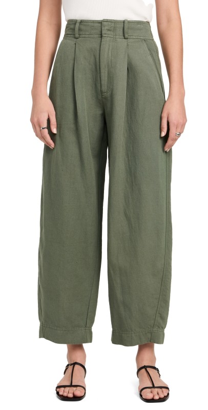 Apiece Apart Bari Crop Trousers Thyme