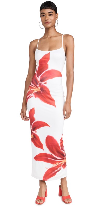 Runaway the Label Deia Midi Dress Crimson Lily