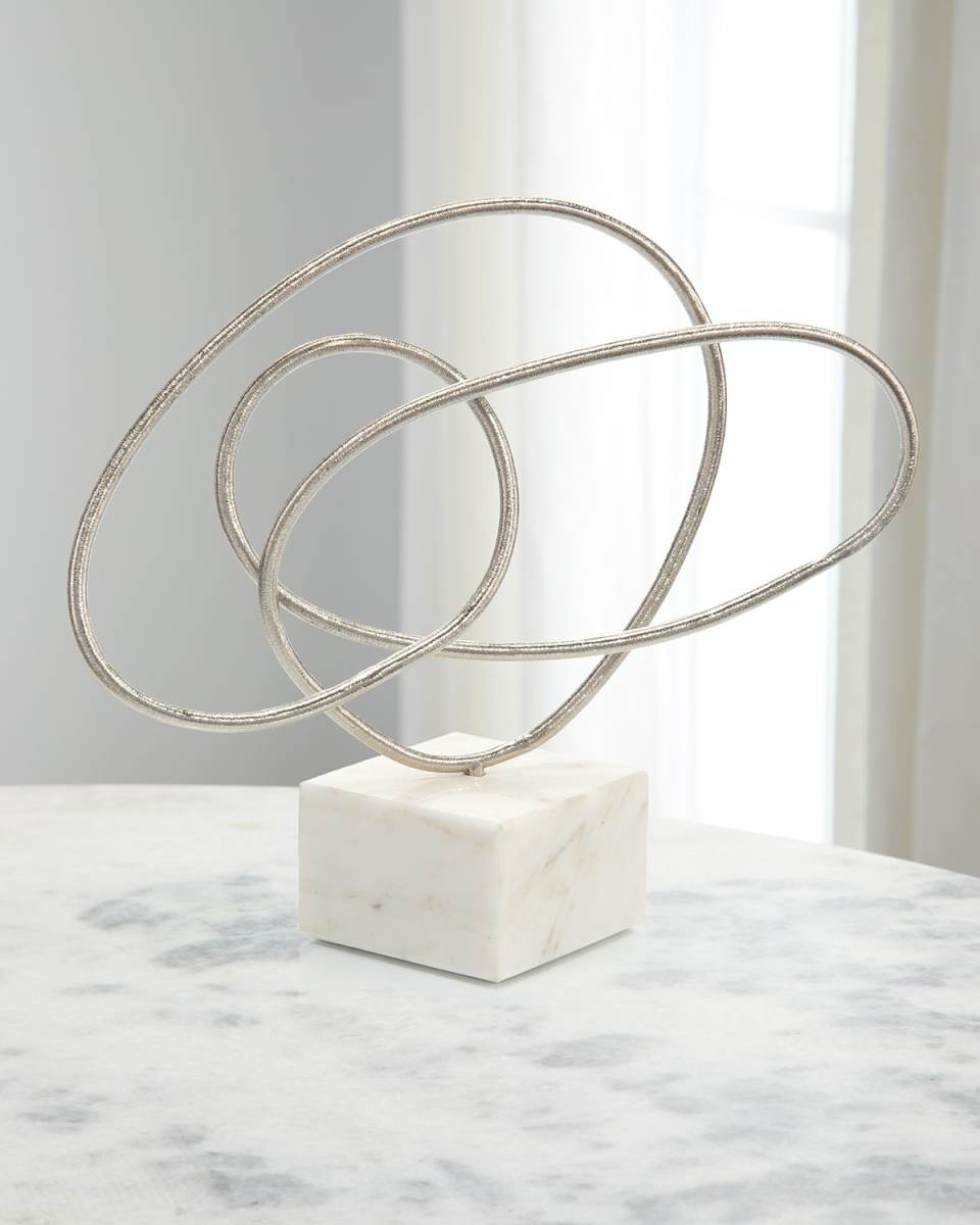 "Silver Ribbon Dance I" 12" Sculpture