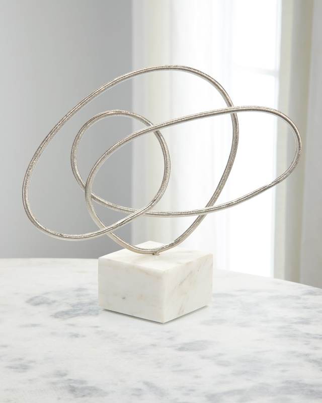 "Silver Ribbon Dance I" 12" Sculpture