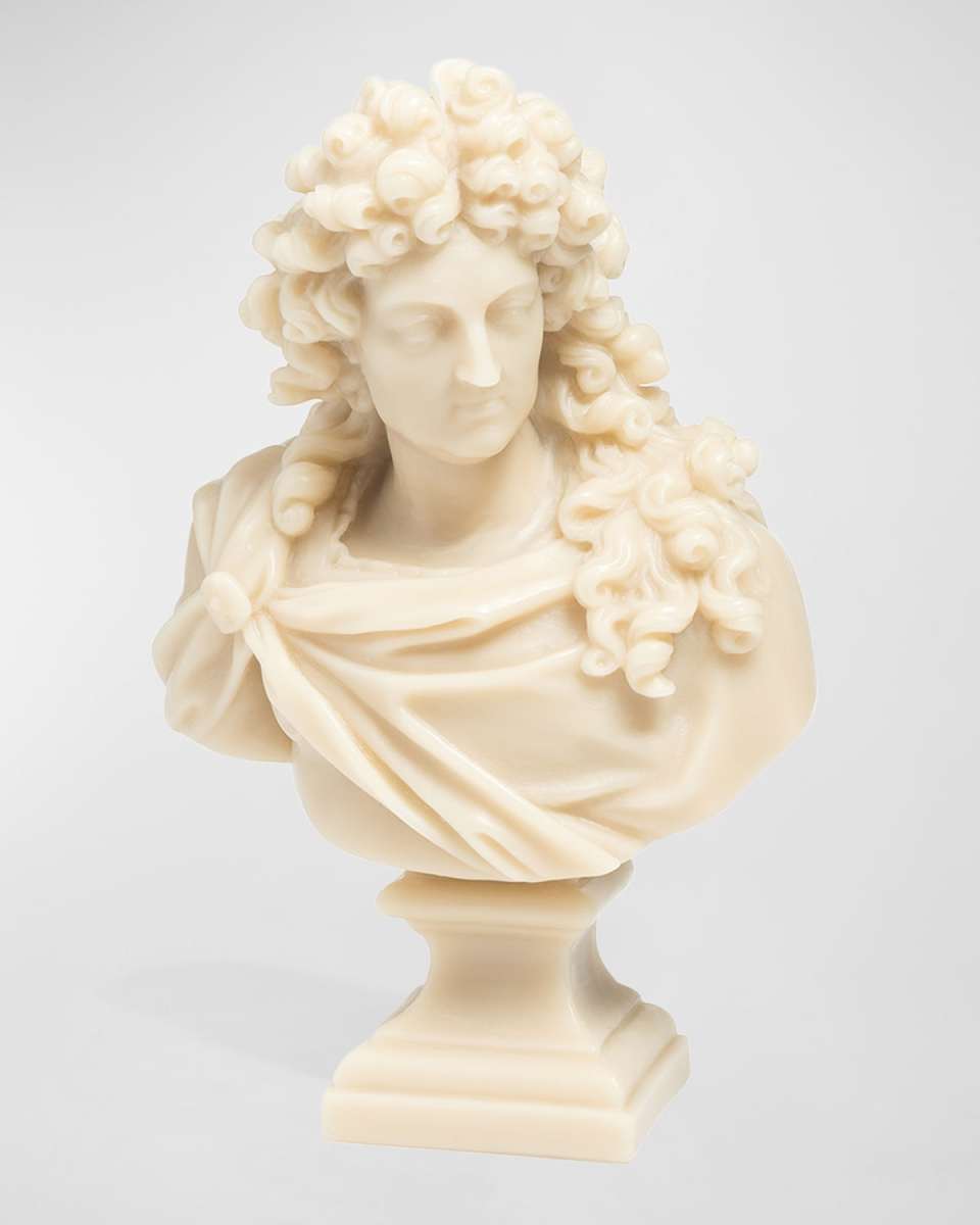 Louis XIV Bust Candle, Stone
