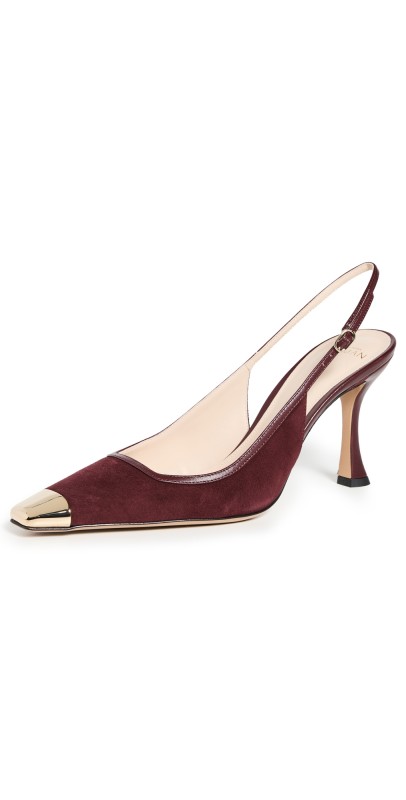 Alexandre Birman Olivia Pumps 85mm Cherry Lacquer/Light Gold