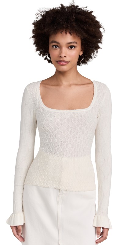 PAIGE Beata Top Ivory