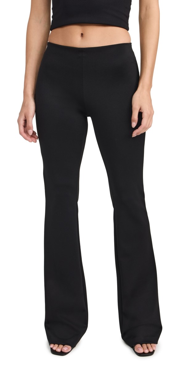 alice + olivia RMP Back Zip Bootcut Pants Black