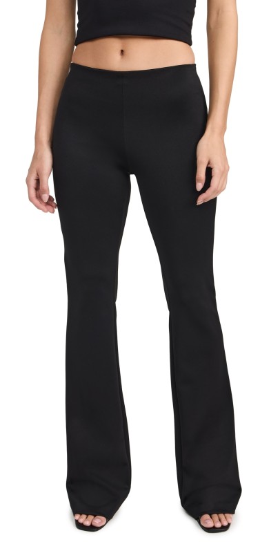 alice + olivia RMP Back Zip Bootcut Pants Black