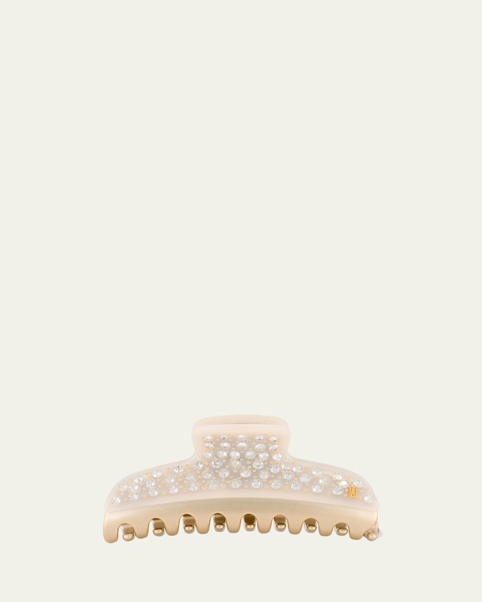 Crystal Beige Acetate Claw Clip