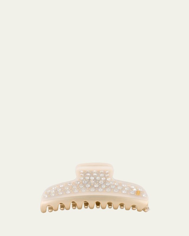 Crystal Beige Acetate Claw Clip