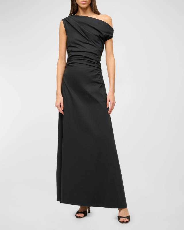 Phare Draped One-Shoulder Maxi Dress