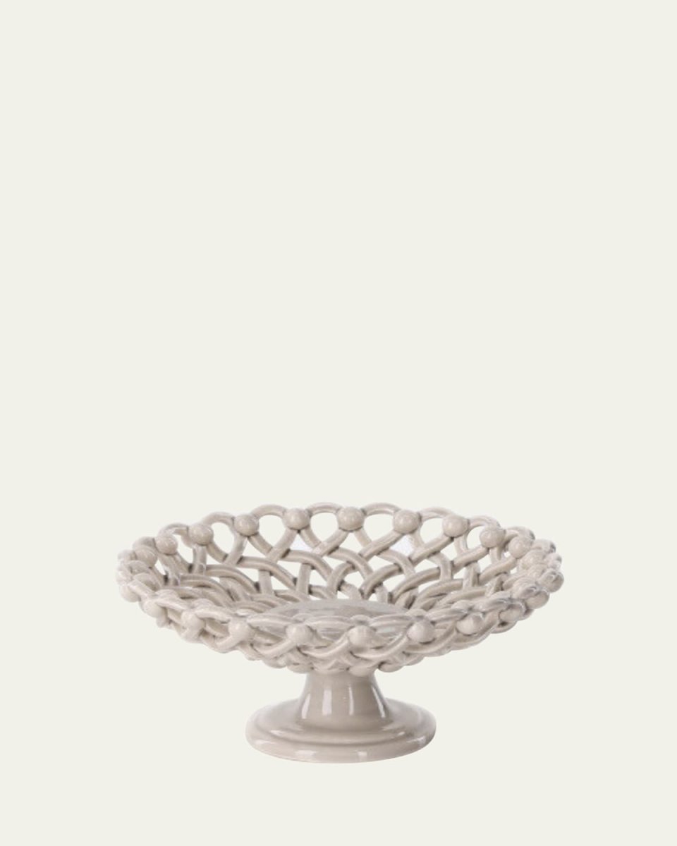 Woven Ceramic Coupe Pedestal