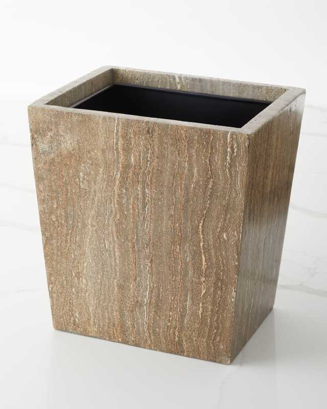 Bowen Rectangle Wastebasket, Gray