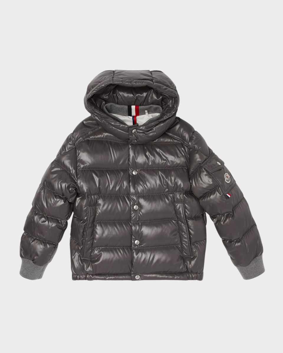 Boy's Manaem Shiny Puffer Jacket, Size 8-