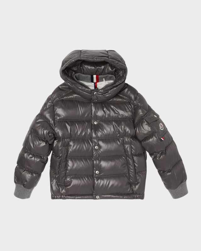 Boy's Manaem Shiny Puffer Jacket, Size 8-