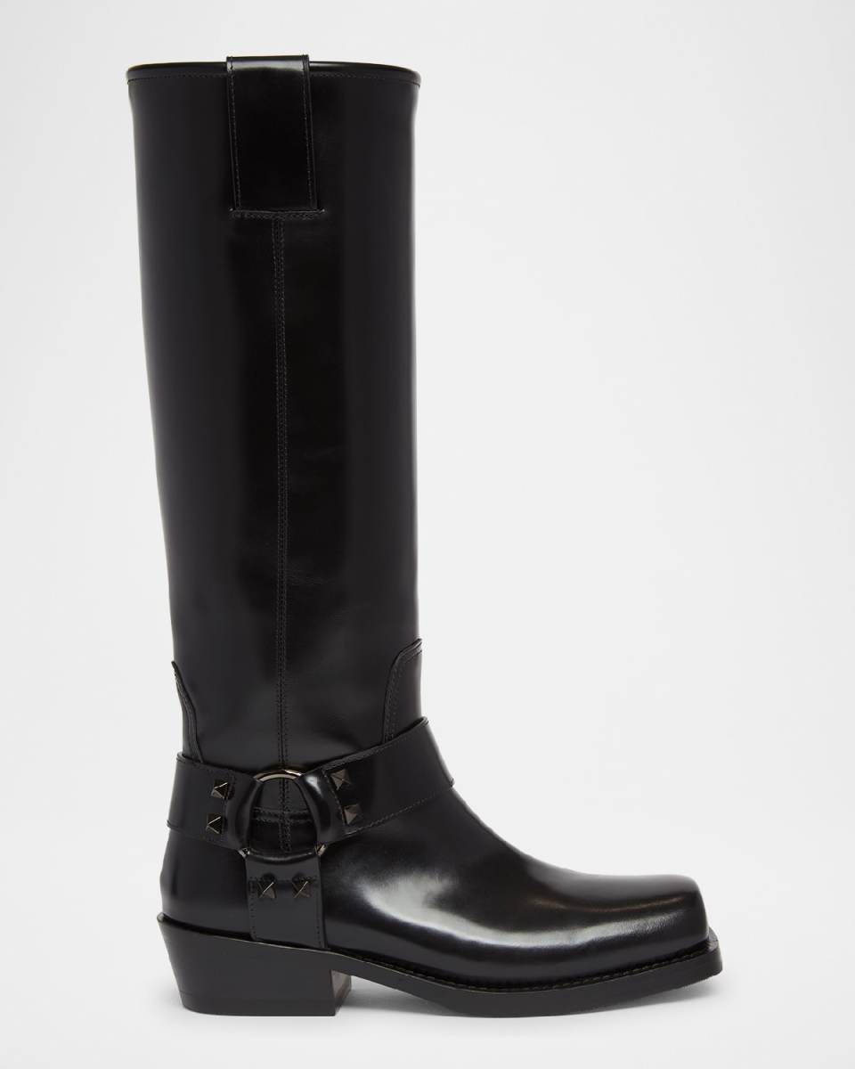 Rockstud Harness Biker Boots