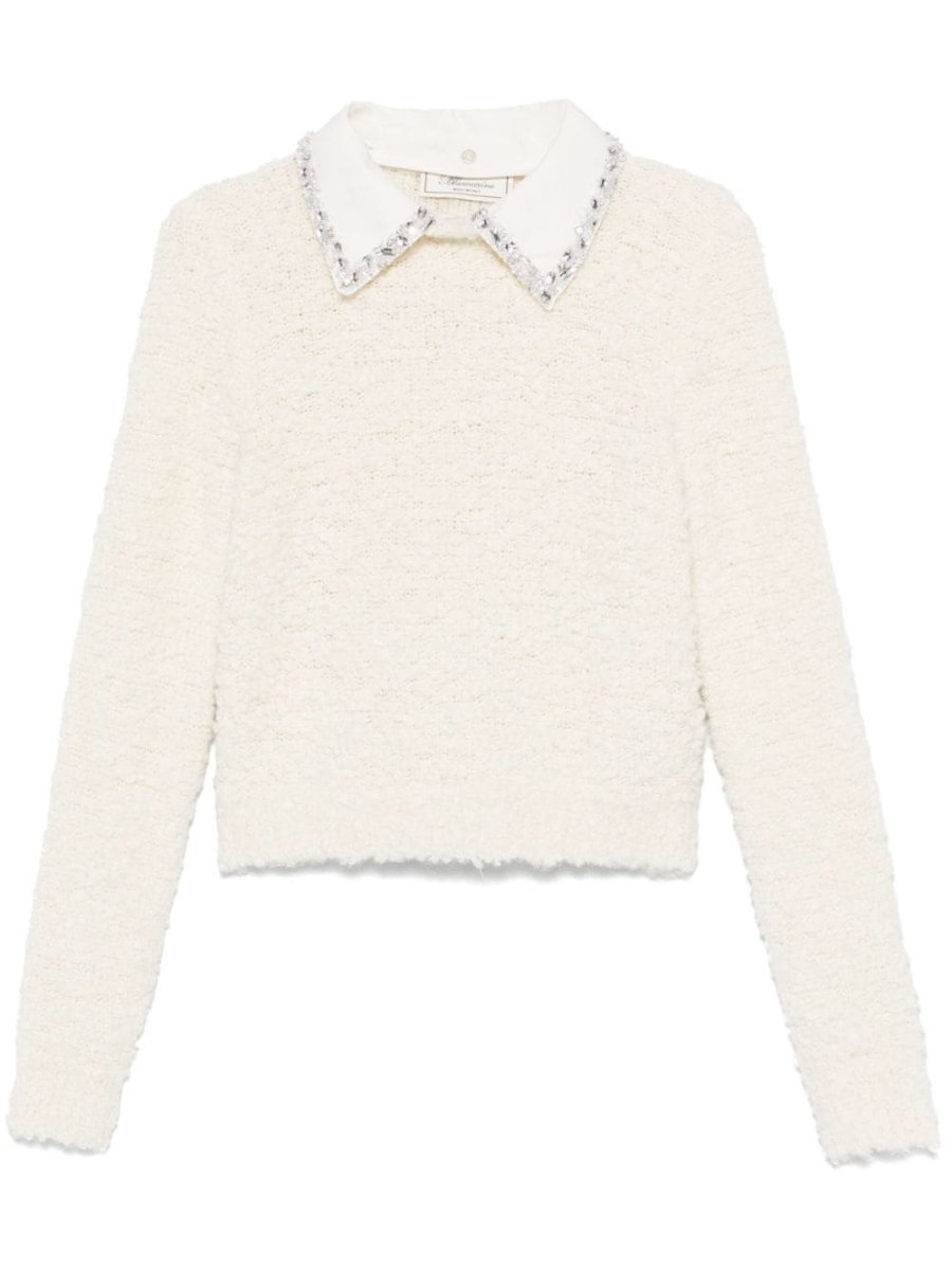 crystal-embellished sweater