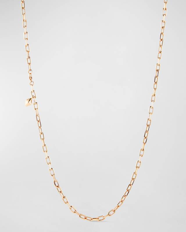 Rose Gold Chain Necklace with Origami Hang Tag