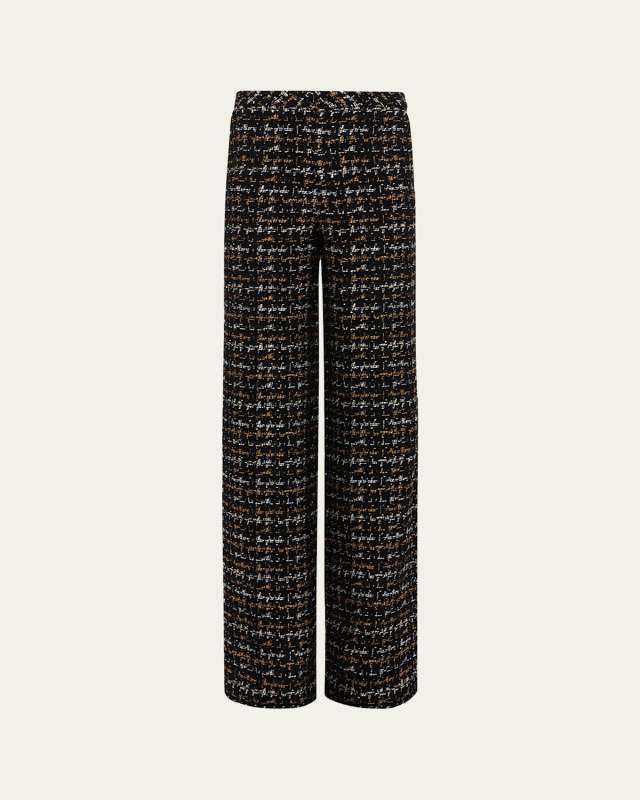 Livvy Tweed Straight-Leg Trousers