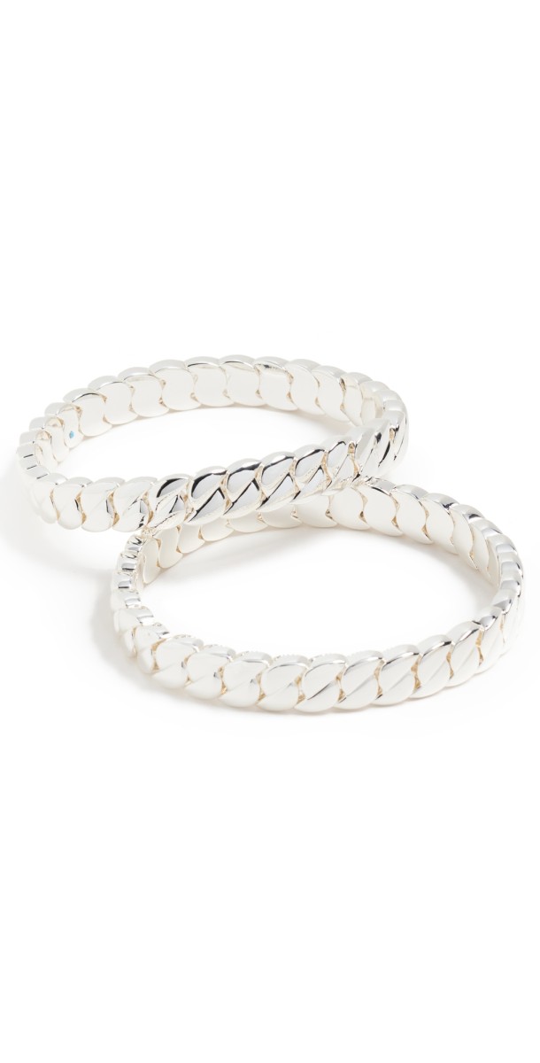 Roxanne Assoulin Duo Curbed Bracelet Silver