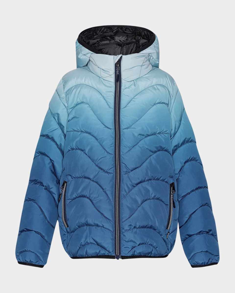 Girl's Hao Ombre Quilted Coat, Size 4-