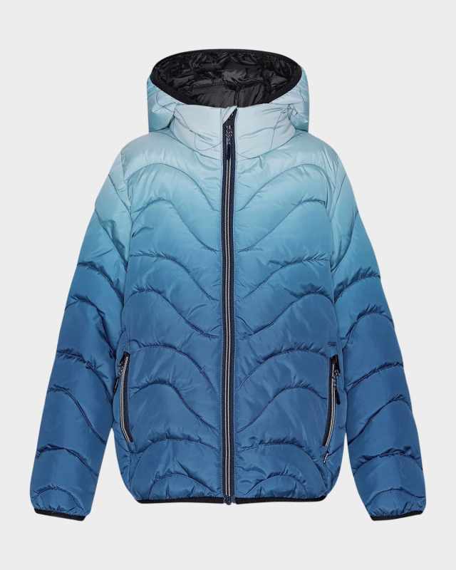 Girl's Hao Ombre Quilted Coat, Size 4-