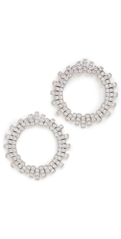 Luv Aj The Pave Ray Earrings Silver