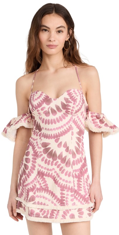 The Wolf Gang Estia Denim Mini Dress Mandala