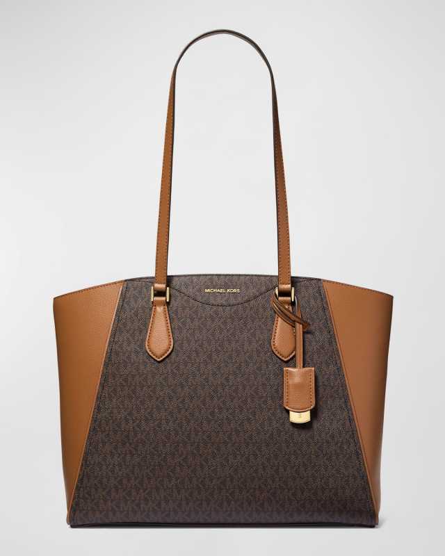 Taryn Monogram Leather Tote Bag